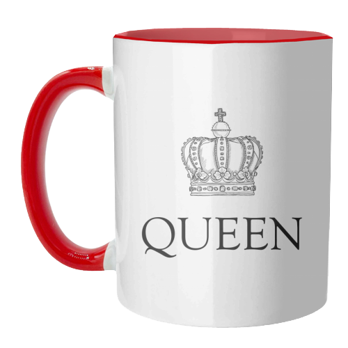 Queen Crown - unique mug by Adam Regester