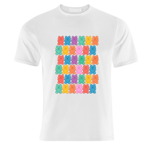 Rainbow Jelly Bears Pattern - unique t shirt by Ania Wieclaw