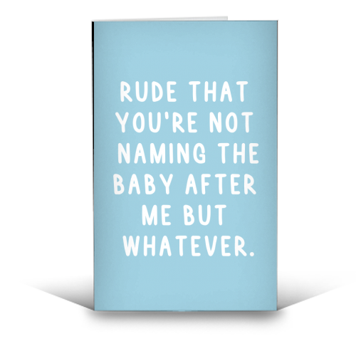 Rude - funny greeting card by Pink and Pip