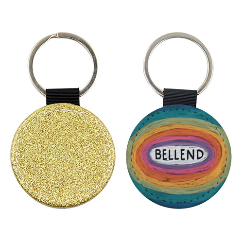 Rude Retro Rainbow: Bellend - keyring by Giddy Kipper