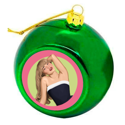 Sabrina Carpenter - colourful christmas bauble by Pink and Pip