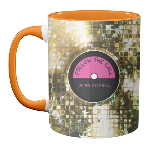 Say It with Vinyl: I Came To Disco - Gold - unique mug by Luxe and Loco