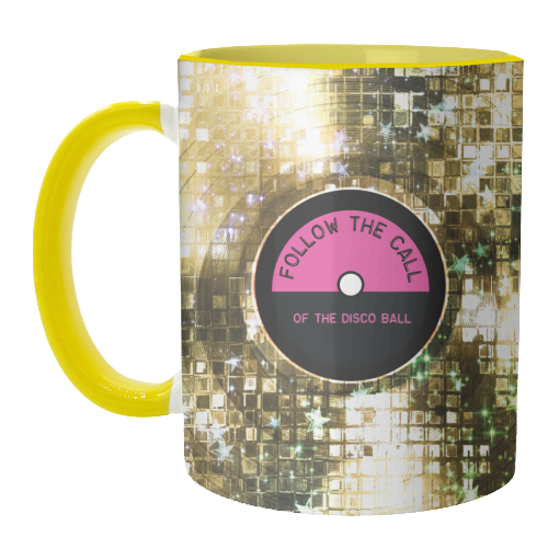 Say It with Vinyl: I Came To Disco - Gold - unique mug by Luxe and Loco