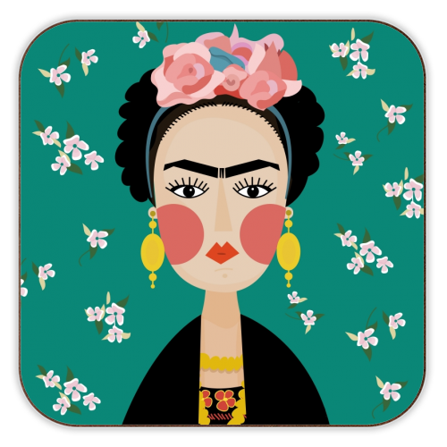 SIMPLY FRIDA - personalised beer coaster by Nichola Cowdery