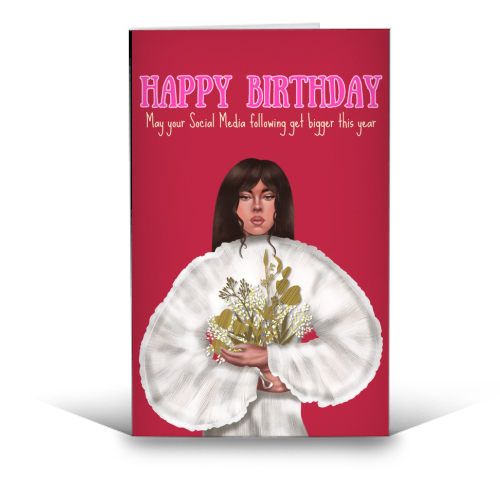 Social Media Content Creator Happy Birthday - funny greeting card by Nida Designs