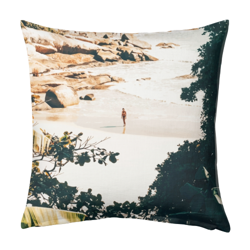 Solo Traveler II - designed cushion by Uma Prabhakar Gokhale