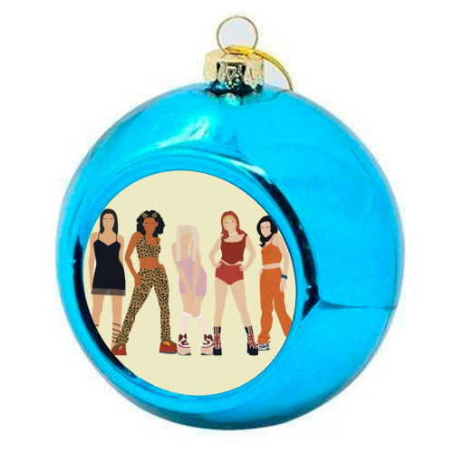 Spice Girls - colourful christmas bauble by Cheryl Boland