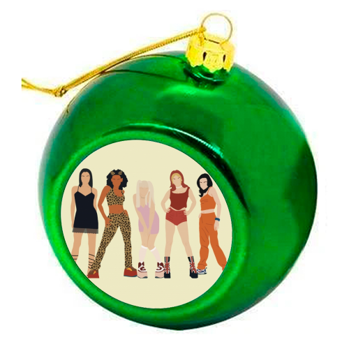 Spice Girls - colourful christmas bauble by Cheryl Boland