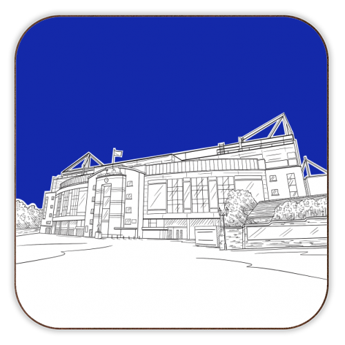 Stamford Bridge Stadium - personalised beer coaster by Adam Regester