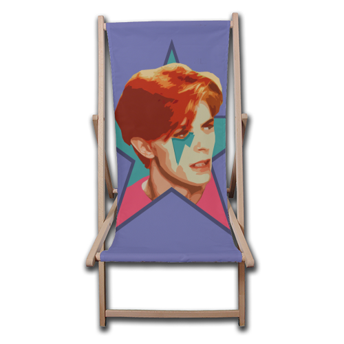 STARMAN - MAUVE - canvas deck chair by DOLLY WOLFE