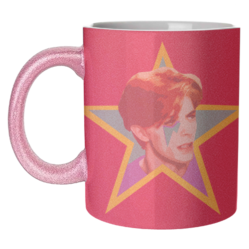 STARMAN - RED - unique mug by DOLLY WOLFE