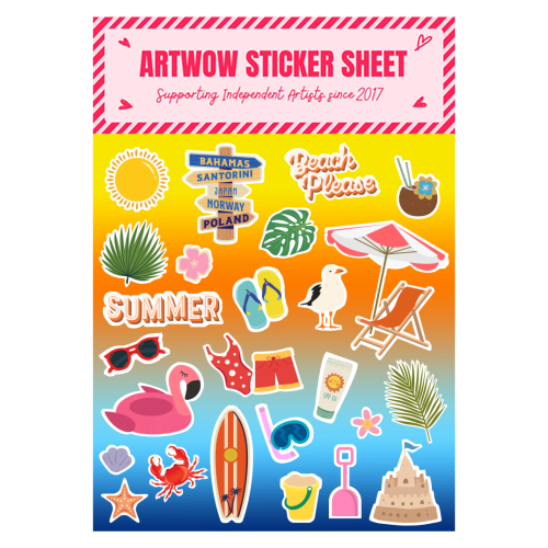 SUMMER TIME! - Sticker Sheet by Lilly Rose