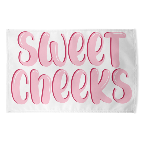 Sweet Cheeks - funny tea towel by Pink and Pip