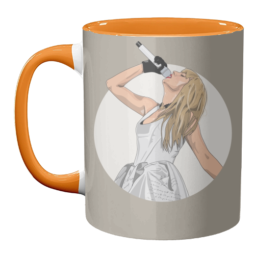 Swift poets Era illustration beige - unique mug by The Girl Next Draw