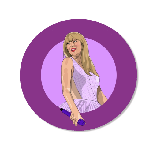 Swift speak now Era illustration purple - Magnet by The Girl Next Draw