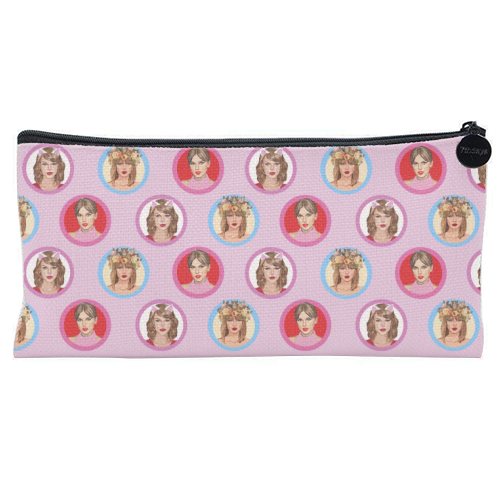 Tay Tay Balls Lilac - flat pencil case by DOLLY WOLFE