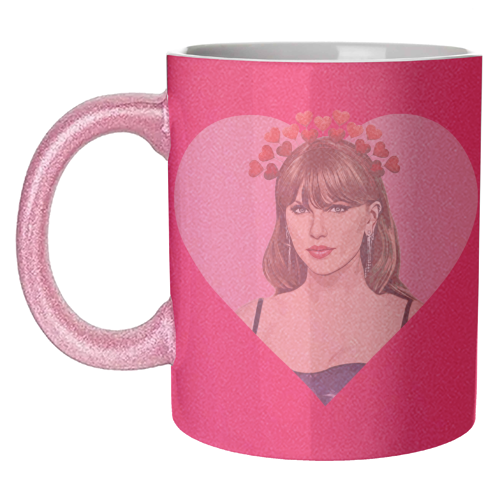 Taylor in Heart - unique mug by DOLLY WOLFE