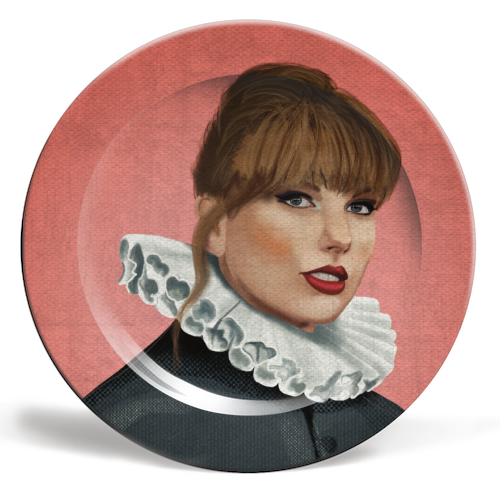 Taylor Renaissance Portrait Illustration - ceramic dinner plate by AbiGoLucky