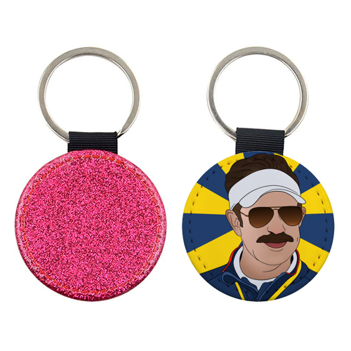 Ted Lasso Fan Art Design - keyring by Lisa Wardle