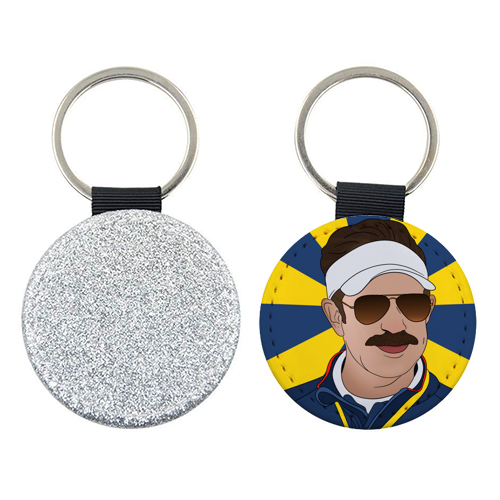 Ted Lasso Fan Art Design - keyring by Lisa Wardle