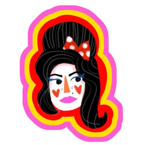 THE WINEHOUSE STICKER - Die Cut Sticker by Nichola Cowdery