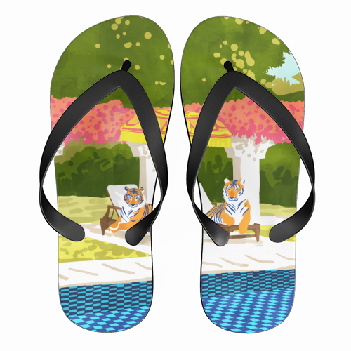 Tiger Vacay - funny flip flops by Uma Prabhakar Gokhale