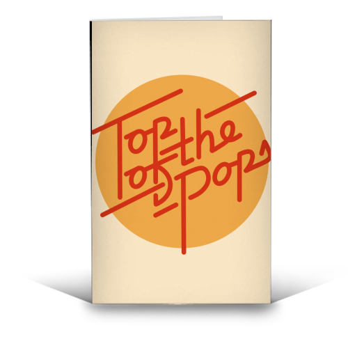 Top of the Pops Father's Day Retro Design - funny greeting card by AbiGoLucky