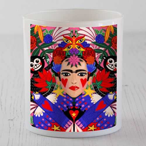 TROPICAL  FRIDA IN PINK - scented candle by Nichola Cowdery