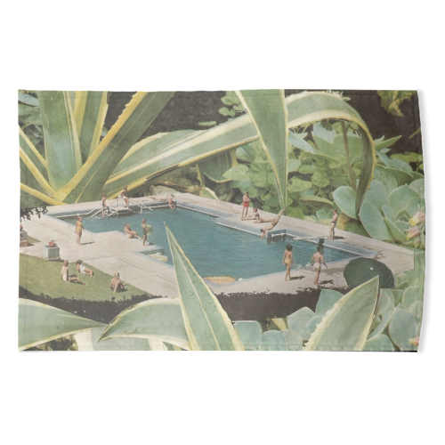 Tropical summer - funny tea towel by Maya Land