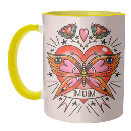 VINTAGE TATTOO MUM - unique mug by Nichola Cowdery