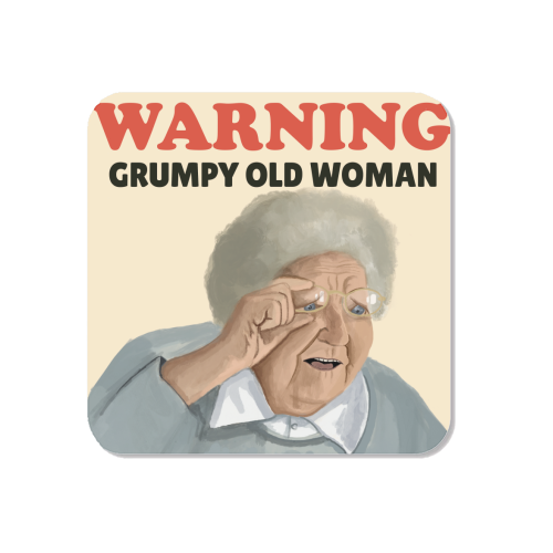 WARNING Grumpy Old Woman - Magnet by AbiGoLucky