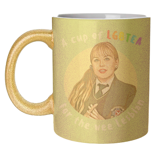 Wee Lesbian - unique mug by DOLLY WOLFE