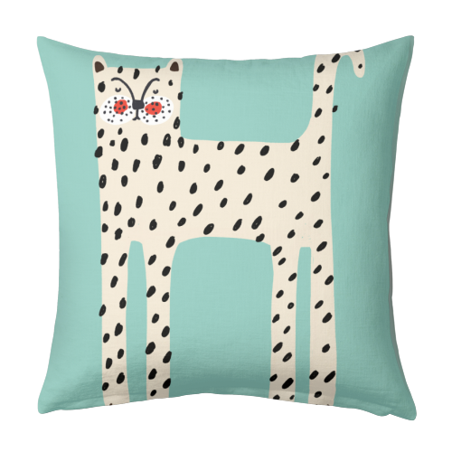 White Leopard - designed cushion by Nichola Cowdery