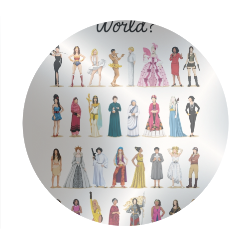 Who Run the World - Circle Sticker by Nour Tohme