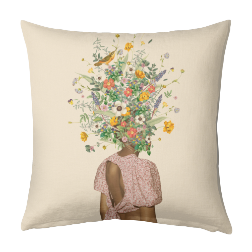 Wildflower bouquet - designed cushion by Frida Floral Studio