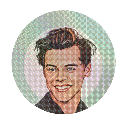 Young Harry - Circle Sticker by DOLLY WOLFE