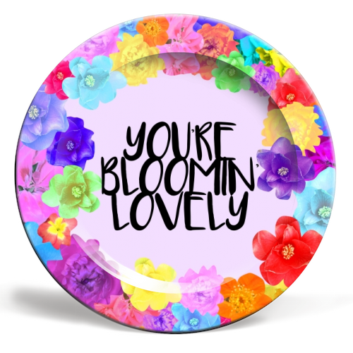 You're Bloomin' Lovely - ceramic dinner plate by Eloise